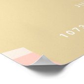 Groovy Baby Hippie Retro Baby shower Welkom Poster (Hoek)