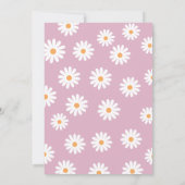 Groovy Baby Meisje Daisy 70s Retro Baby shower Kaart (Achterkant)