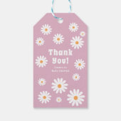 Groovy Baby Meisje Douche Bloem Power Dank u Cadeaulabel (Achterkant)