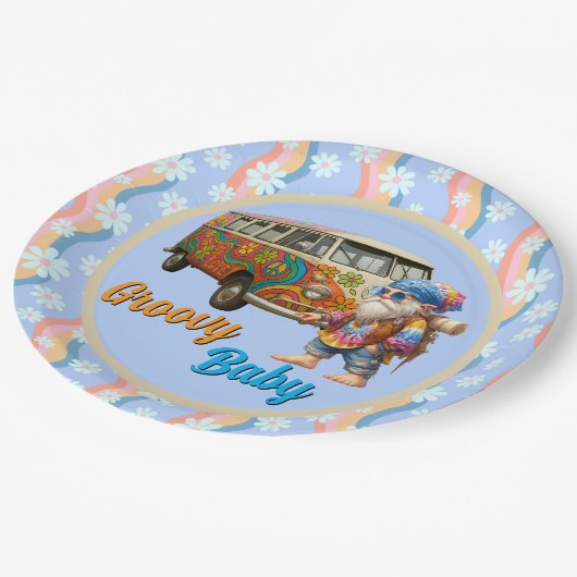 Groovy Baby  Papieren Bordje (Gekanteld)