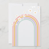 Groovy Baby Pastel regenboogschieten Baby shower Kaart (Achterkant)
