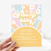 Groovy Baby Pastel Retro Sunshine Baby shower