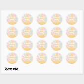 Groovy Baby pastel Retro Sunshine daisy Ronde Sticker (Vel)