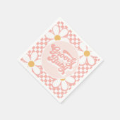 Groovy Baby Pink Daisy Checker Servet (Hoek)