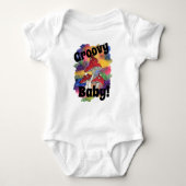 Groovy Baby! Psychedelic Stropdas-kleurstof Baby B Romper (Voorkant)