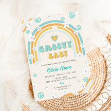 Groovy Baby Rainbow Baby shower Party
