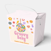 Groovy Baby Retro 70's Disco Ball Baby shower Bedankdoosjes (Achterkant)