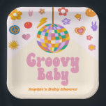 Groovy Baby Retro 70's Disco Ball Baby shower Papieren Bordje<br><div class="desc">Dit zijn Groovy Baby Retro 70's Disco Ball Baby shower Papier Borden!</div>