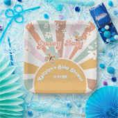 Groovy Baby Retro 70s Hippie Sunshine Daisies Papieren Bordje (Feest)