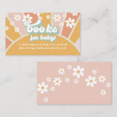 Groovy Baby Retro Baby shower Book Request Enclosu Informatiekaartje (Voorkant / Achterkant)