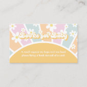 Groovy Baby Retro Baby shower Book Request Informatiekaartje (Voorkant)