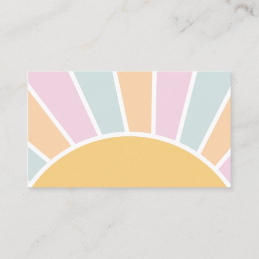 Groovy Baby Retro Baby shower Diapelklep Informatiekaartje (Achterkant)