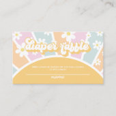 Groovy Baby Retro Baby shower Diapelklep Informatiekaartje (Voorkant)