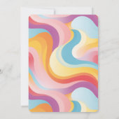 Groovy Baby Retro Boho Wave Baby shower Kaart (Achterkant)