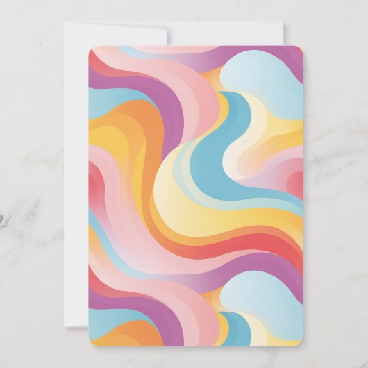 Groovy Baby Retro Boho Wave Baby shower Kaart (Achterkant)