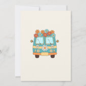 Groovy Baby Retro Rainbow Baby shower Party Kaart (Achterkant)