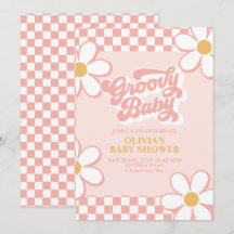 Groovy Baby Retro Roze Madeliefje