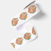 Groovy Baby retro stijl ontwerp Satijnen Lint (Achterkant)