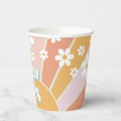 Groovy Baby Retro Sunshine Baby shower Cups Papieren Bekers (Links)