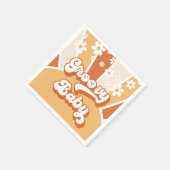 Groovy Baby Retro Sunshine Baby shower Servet (Hoek)