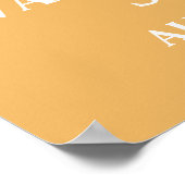 Groovy Baby Retro Sunshine Baby shower Welkom Poster (Hoek)