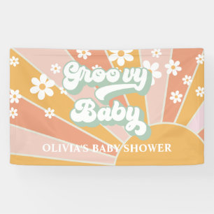 Groovy Baby Retro Sunshine Daisy Baby shower Spandoek