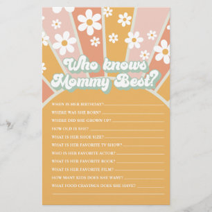 Groovy Baby Retro Sunshine die mama het beste spel Flyer