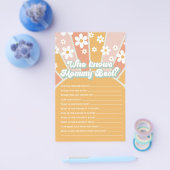 Groovy Baby Retro Sunshine die mama het beste spel Flyer (Enkel)