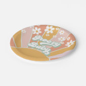 Groovy Baby Retro Sunshine Hippie Baby shower Papieren Bordje (Gekanteld)