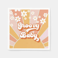 Groovy Baby Retro Sunshine Hippie Baby shower