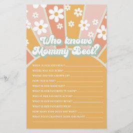 Groovy Baby Retro Sunshine Wie Kent Moeder Het Bes Flyer