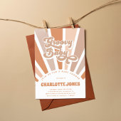 Groovy Baby Retro Zon Bohemian Baby Shower Kaart