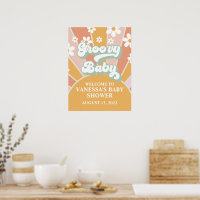 Groovy Baby Retro Zonneschijn Baby Shower Welkom