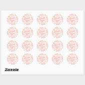 Groovy Baby Roze Check Daisy bedankt Ronde Sticker (Vel)