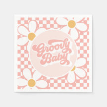 Groovy Baby Roze Madeliefjes Checker