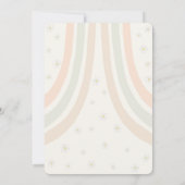 Groovy baby shower, 70s retro-themauitnodiging (Achterkant)