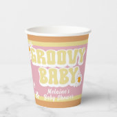 Groovy Baby shower, Boho Retro, 70's Vibe Papieren Bekers (Voorkant)