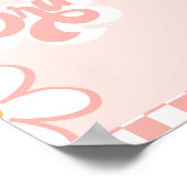 Groovy Baby Shower Dranken Bord Poster (Hoek)