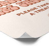 Groovy Baby shower Favor Sign Poster (Hoek)