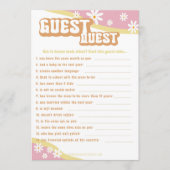 Groovy Baby shower Games, Boho Retro, 70's Vibe Menu (Voorkant)