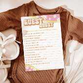 Groovy Baby shower Games, Boho Retro, 70's Vibe Menu