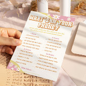 Groovy Baby shower Games, Boho Retro, 70's Vibe Menu