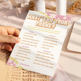 Groovy Baby shower Games, Boho Retro, 70's Vibe Menu