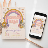 Groovy Baby shower Invitation | Groovy Baby Kaart