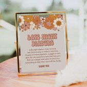 Groovy Baby Shower Late Night Luier Bord Poster