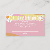 Groovy Baby shower Luierraffel, 70's Vibe Informatiekaartje (Voorkant)
