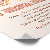 Groovy Baby shower My Water Broke Game Sign Poster (Hoek)