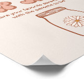 Groovy Baby shower Ouderschap Tip Jar Sign Poster (Hoek)