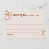 Groovy Baby shower Ouderschap Tip Kaart (Voorkant)