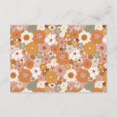 Groovy Baby shower Ouderschap Tip Kaart (Achterkant)